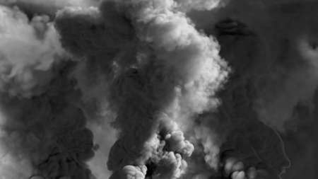 Abstract 3D illustration - multi colored background of heavy smoke, contamination concept