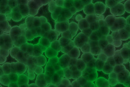 creative amazing green huge amount of bio bacteria computer art background texture illustration