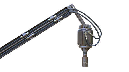 torque head for screw anchors driver - isolated cg industrial 3D illustration