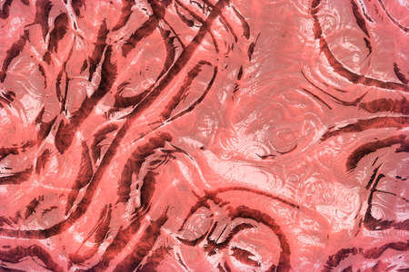 artistic cute red monster relief digitally drawn background or texture illustration
