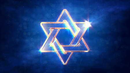 cute david star backdrop, digital object 3D rendering