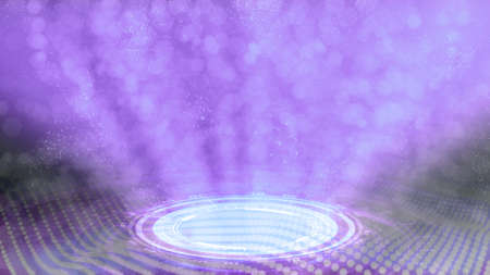 cg abstract 3D rendering, Neon scientific teleport backdrop
