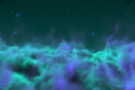 Abstract background creative illustration of mystical smoke concept with lights bokeh effect you can...