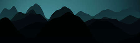 cute hills ridges at night cg texture or background illustrationの写真素材