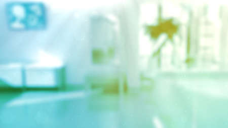nice overexposed soft focus sunny hospital room, abstract 3D illustrationの写真素材
