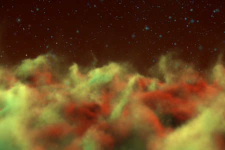 Abstract background creative illustration of mystical clouds concept with spotlights you can use for...