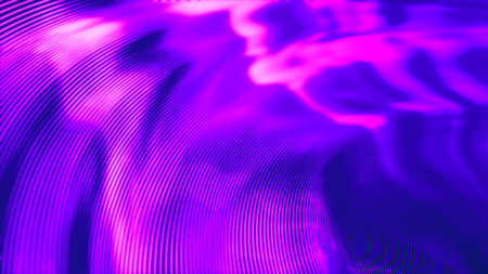 Colorful purple liquid metal lines shapes - high tech digital background - abstract 3D illustration