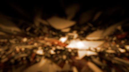 defocused gold diamond refractions lights bg - abstract 3D renderingの写真素材