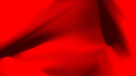 Contrast red geometric reflective lines high tech digital bg - abstract 3D illustrationの写真素材