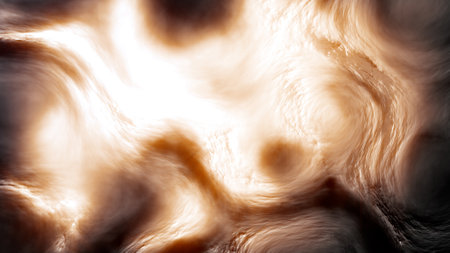 glowing ancient gold or brown organized contour material - abstract 3D rendering