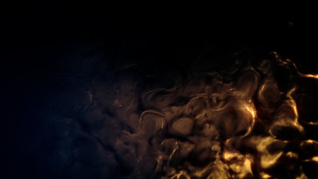 lighting ancient gold or brown bio lines relief - abstract 3D renderingの写真素材