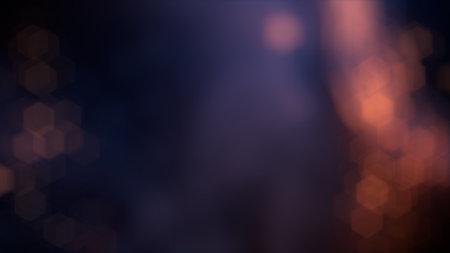 dark pink - orange winking soft lines bokeh backdrop - abstract 3D rendering