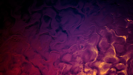 bright purple - yellow organic contour relief - abstract 3D renderingの写真素材