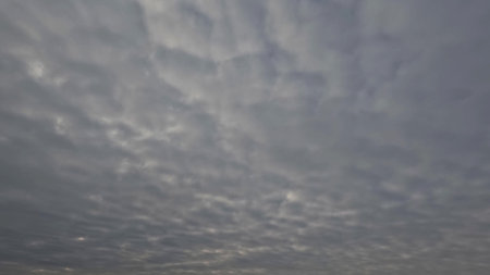 pretty gray clouds covered the sky - rain weather cloudscape - photo of nature