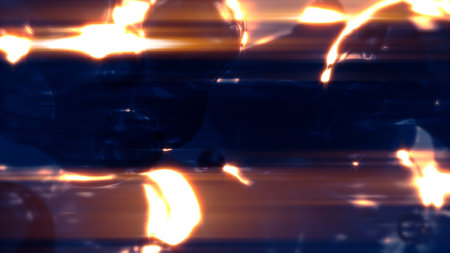 glowing blue slime mild drops particles - dark bokeh backdrop - abstract 3D rendering