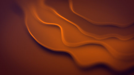 orange ghostly misty passionate delicate forms - abstract 3D illustrationの写真素材