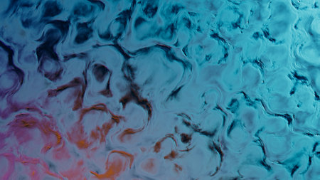 constitutional forms forms backdrop of teal and pink messy shaked colors - abstract 3D illustration