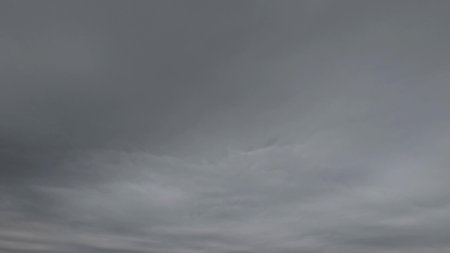 nice gray clouds covered the sky - wet weather skyscape - photo of natureの写真素材
