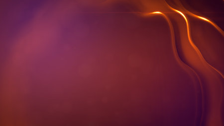 orange ghostly misty twinkling volumetric forms - abstract 3D renderingの写真素材