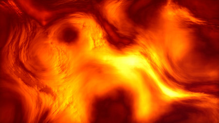 orange ghostly misty scintillant soft forms - abstract 3D illustrationの写真素材
