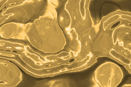 modern orange glowing melting rough metal cg background illustrationの写真素材