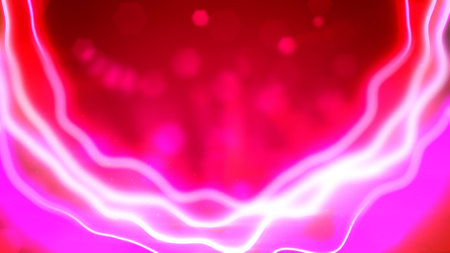 beautiful pink and red ardent delicate objects backdrop - abstract 3D renderingの写真素材