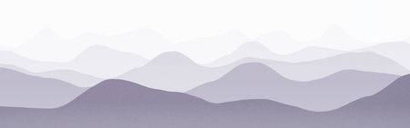 modern panoramic picture of mountains peaks in clouds cg texture illustrationの写真素材