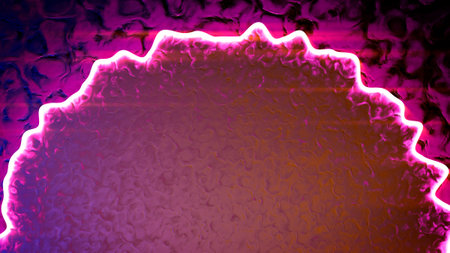 colorful scintillant delicate objects on red background - abstract 3D illustrationの写真素材