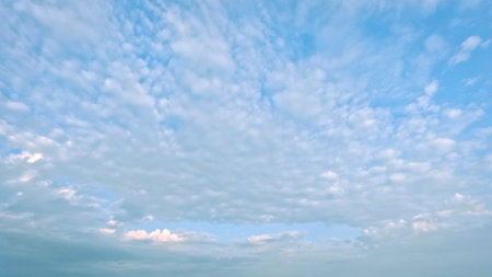 cute large white clouds in the blue sky bg - photo of nature