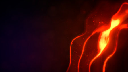 pretty scarlet shimmering soft objects bg - abstract 3D illustrationの写真素材