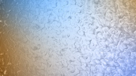 cyan and yellow ingrained curves forms backdrop - abstract 3D renderingの写真素材