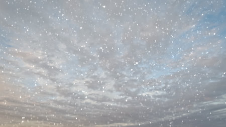pretty scurry on clouds on sky background - photo of natureの写真素材