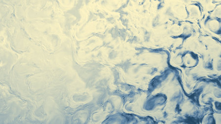 cyan and yellow ingrained forms relievo backdrop - abstract 3D renderingの写真素材