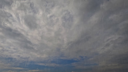 rain on sky with clouds - cute weather background - photo of natureの写真素材