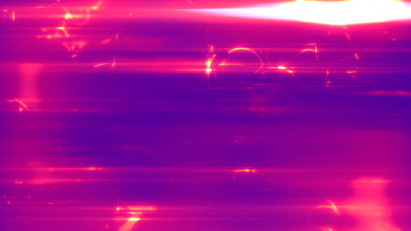 purple translucent crystal spheres shining with horizontal flares - abstract 3D illustrationの写真素材