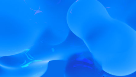 light blue slight amorphic drops backdrop - abstract 3D illustration