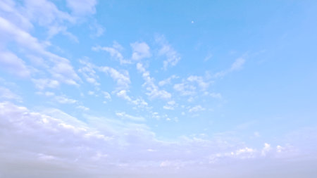 cute huge clouds in the blue sky bg - photo of natureの写真素材