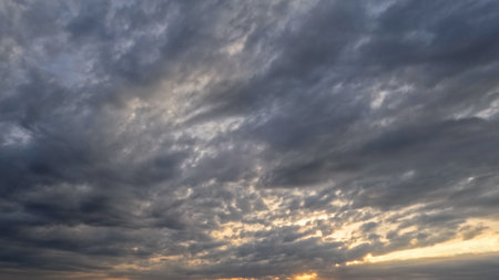 beautiful sunrise gold clouds on the sky bg - photo of natureの写真素材