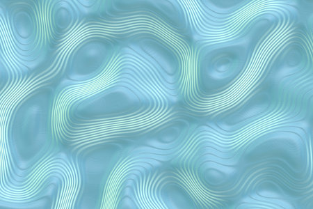 artistic liquid glowing raw metal ripple digital art background or texture illustrationの写真素材