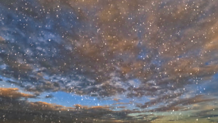 nice scurry on clouds on sky backdrop - photo of natureの写真素材