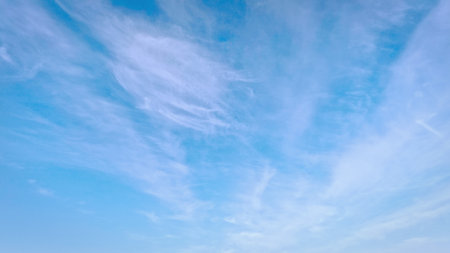 beautiful big bright clouds in the blue sky background - photo of natureの写真素材
