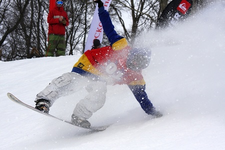 Rossiya.26 March 2011. Sports Complex Volen. Winter stage international games extreme sports...