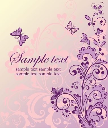 Beautiful floral borderのイラスト素材