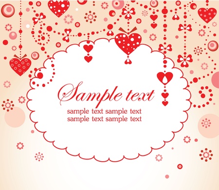 Valentine red borderのイラスト素材