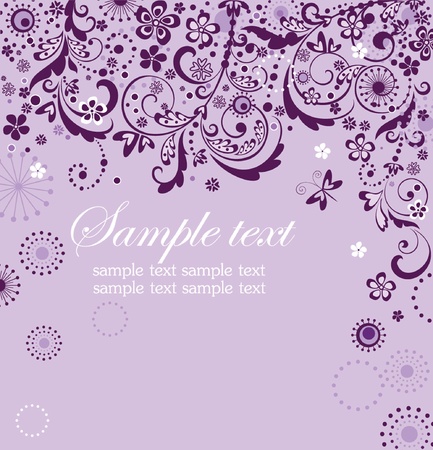 Vintage violet cardのイラスト素材
