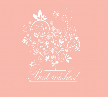 Lovely card with treeのイラスト素材