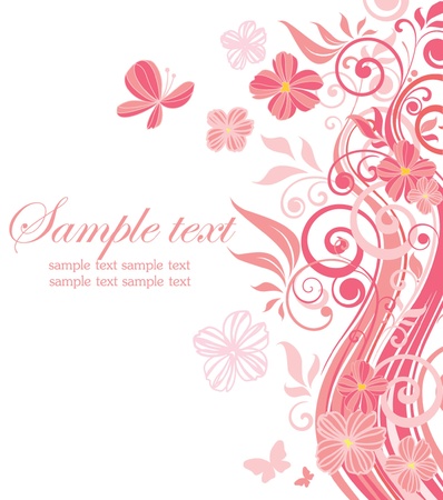 Beautiful pink borderのイラスト素材