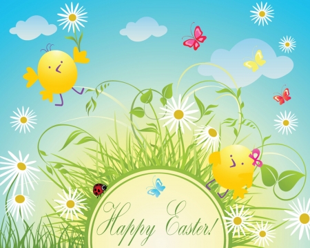 Easter greeting cardのイラスト素材