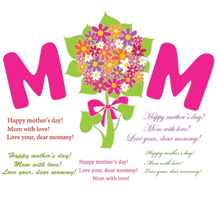 Greeting card for Motherのイラスト素材
