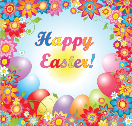 Easter cardのイラスト素材